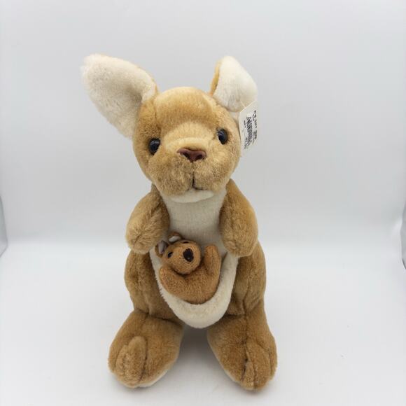 BJ Toy Company, Inc. Plush 10.5" Kangaroo with Baby Joey in Pouch - Picture 2 of 9